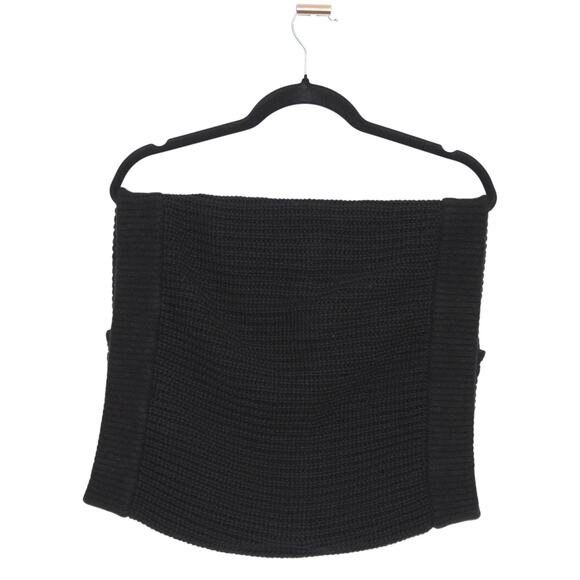 Lululemon Black Scarf 100% Merino Wool Knit Collar Scarf Neck Warmer - Picture 3 of 4